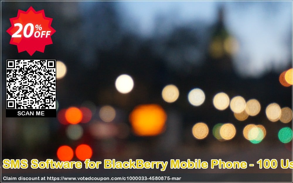 DRPU Bulk SMS Software for BlackBerry Mobile Phone - 100 User Plan Coupon Code Apr 2024, 20% OFF - VotedCoupon