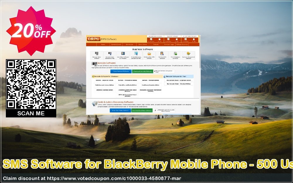 DRPU Bulk SMS Software for BlackBerry Mobile Phone - 500 User Plan Coupon Code Apr 2024, 20% OFF - VotedCoupon