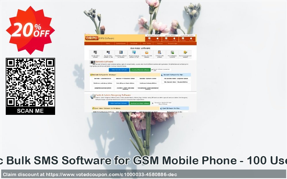 DRPU MAC Bulk SMS Software for GSM Mobile Phone - 100 User Plan Coupon Code Apr 2024, 20% OFF - VotedCoupon