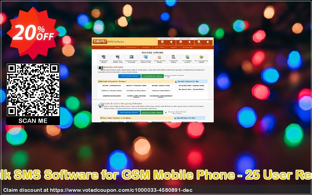 DRPU MAC Bulk SMS Software for GSM Mobile Phone - 25 User Reseller Plan voted-on promotion codes