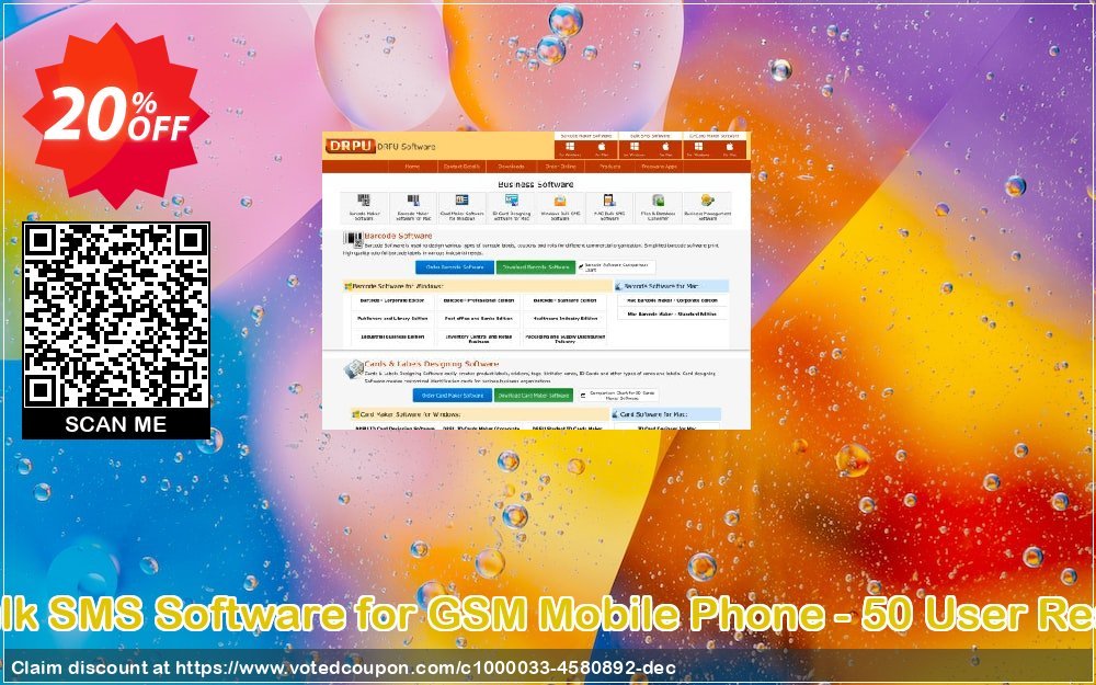 DRPU MAC Bulk SMS Software for GSM Mobile Phone - 50 User Reseller Plan Coupon Code Apr 2024, 20% OFF - VotedCoupon