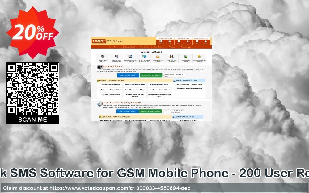 DRPU MAC Bulk SMS Software for GSM Mobile Phone - 200 User Reseller Plan Coupon Code Apr 2024, 20% OFF - VotedCoupon