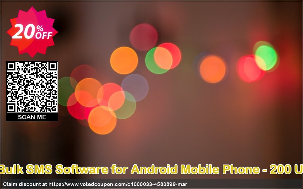 DRPU MAC Bulk SMS Software for Android Mobile Phone - 200 User Plan Coupon, discount Wide-site discount 2024 DRPU Mac Bulk SMS Software for Android Mobile Phone - 200 User License. Promotion: awful offer code of DRPU Mac Bulk SMS Software for Android Mobile Phone - 200 User License 2024