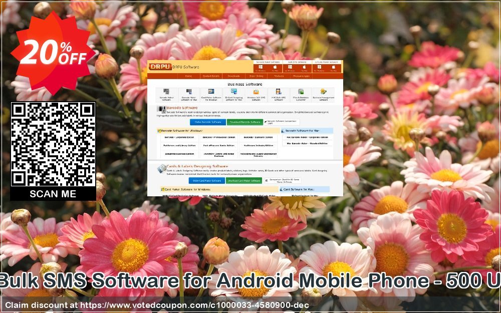 DRPU MAC Bulk SMS Software for Android Mobile Phone - 500 User Plan Coupon Code May 2024, 20% OFF - VotedCoupon