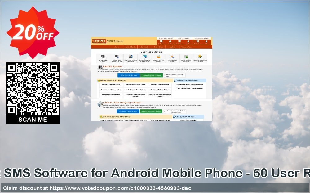 DRPU MAC Bulk SMS Software for Android Mobile Phone - 50 User Reseller Plan Coupon Code May 2024, 20% OFF - VotedCoupon