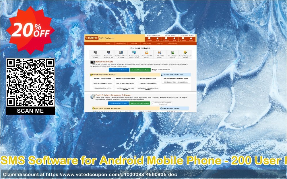 DRPU MAC Bulk SMS Software for Android Mobile Phone - 200 User Reseller Plan Coupon Code Jun 2024, 20% OFF - VotedCoupon