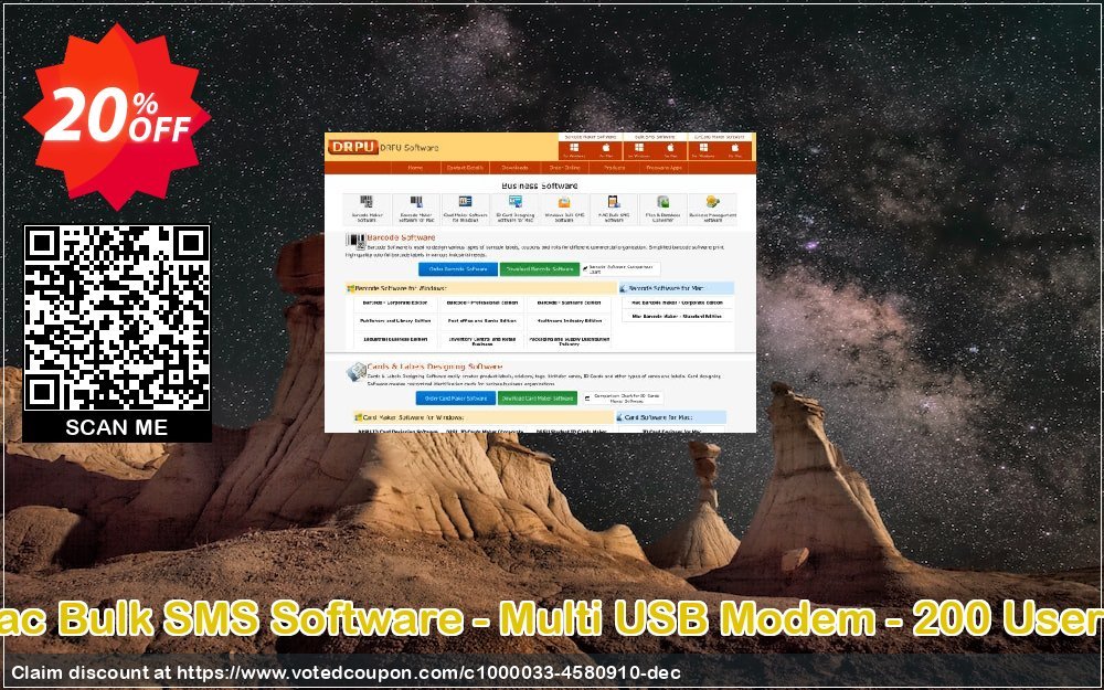 DRPU MAC Bulk SMS Software - Multi USB Modem - 200 User Plan Coupon Code Apr 2024, 20% OFF - VotedCoupon