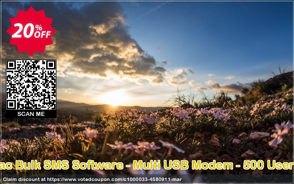 DRPU MAC Bulk SMS Software - Multi USB Modem - 500 User Plan Coupon Code Apr 2024, 20% OFF - VotedCoupon