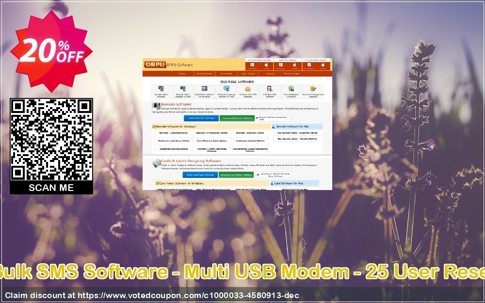 DRPU MAC Bulk SMS Software - Multi USB Modem - 25 User Reseller Plan Coupon Code May 2024, 20% OFF - VotedCoupon