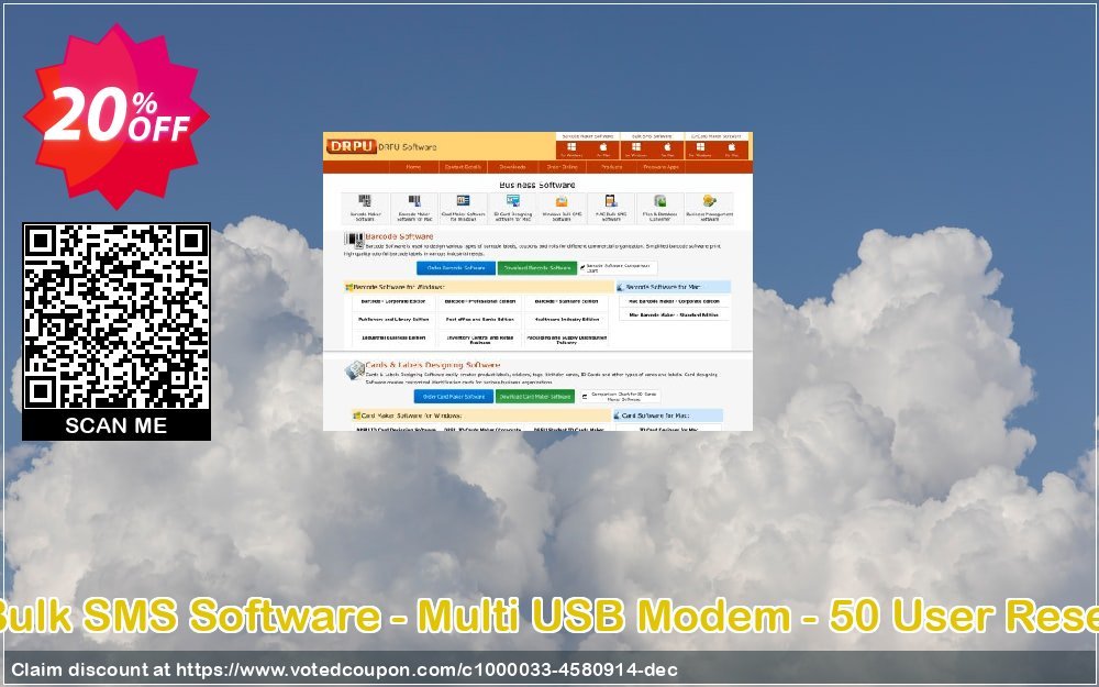 DRPU MAC Bulk SMS Software - Multi USB Modem - 50 User Reseller Plan Coupon Code Apr 2024, 20% OFF - VotedCoupon