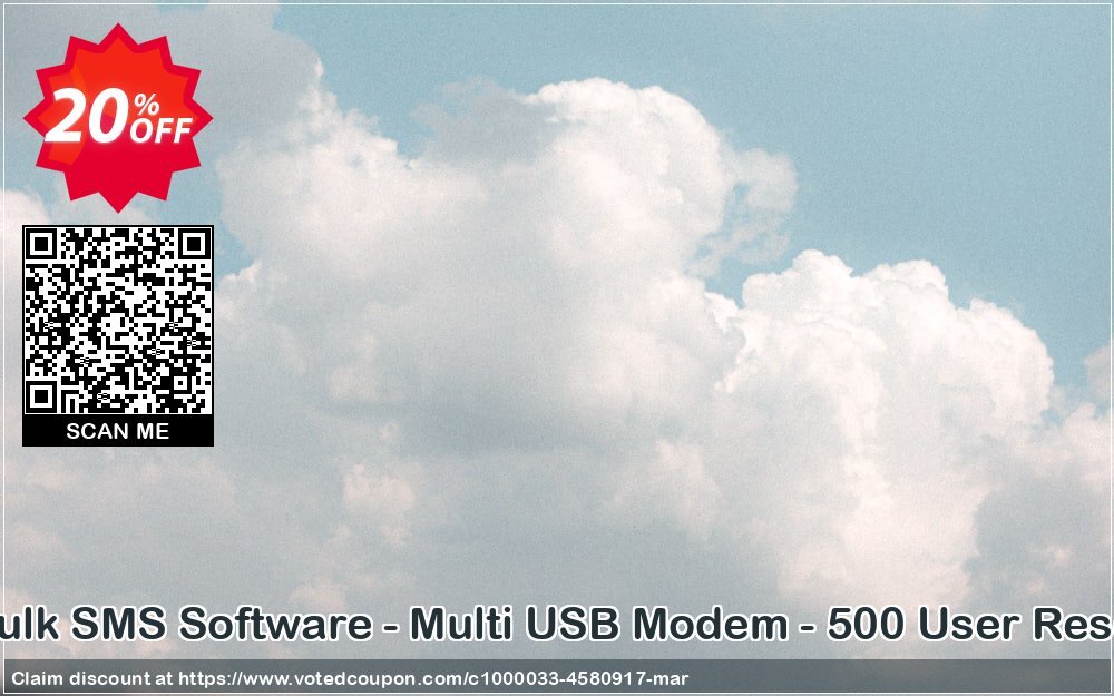 DRPU MAC Bulk SMS Software - Multi USB Modem - 500 User Reseller Plan Coupon Code Apr 2024, 20% OFF - VotedCoupon