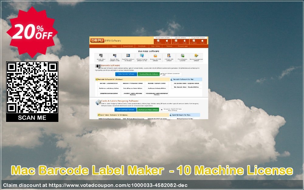 MAC Barcode Label Maker  - 10 MAChine Plan Coupon, discount Wide-site discount 2024 Mac Barcode Label Maker  - 10 Machine License. Promotion: amazing offer code of Mac Barcode Label Maker  - 10 Machine License 2024