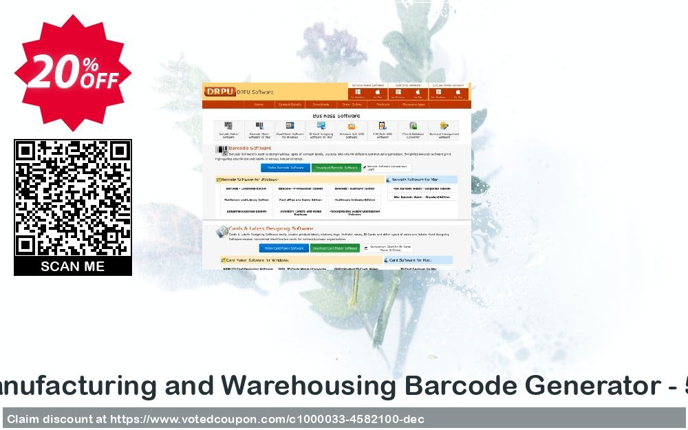 Industrial Manufacturing and Warehousing Barcode Generator - 5 PC Plan Coupon Code May 2024, 20% OFF - VotedCoupon