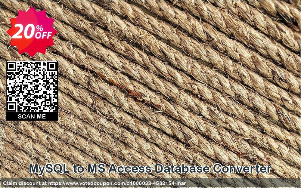 MySQL to MS Access Database Converter Coupon, discount Wide-site discount 2024 MySQL to MS Access Database Converter. Promotion: imposing promo code of MySQL to MS Access Database Converter 2024