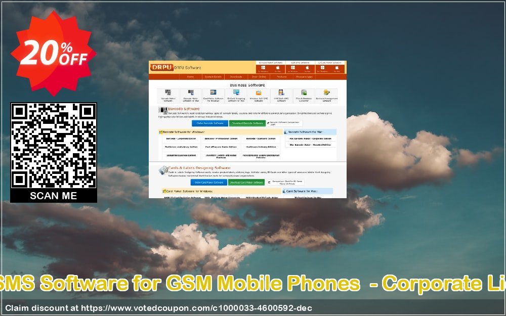Bulk SMS Software for GSM Mobile Phones  - Corporate Plan Coupon, discount Wide-site discount 2024 Bulk SMS Software for GSM Mobile Phones  - Corporate License. Promotion: hottest promo code of Bulk SMS Software for GSM Mobile Phones  - Corporate License 2024
