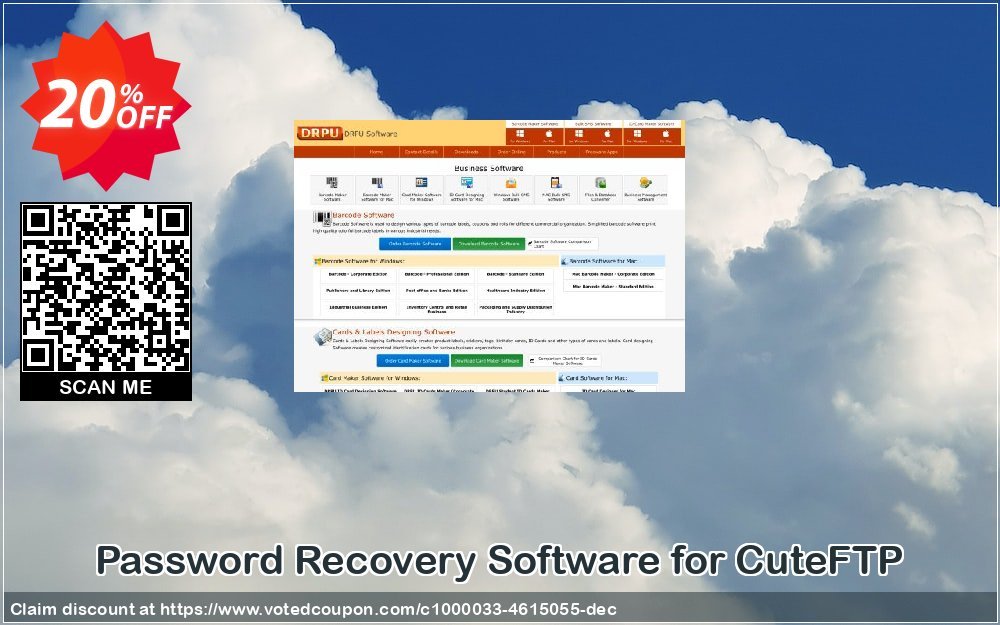 Password Recovery Software for CuteFTP Coupon, discount Wide-site discount 2024 Password Recovery Software for CuteFTP. Promotion: amazing discounts code of Password Recovery Software for CuteFTP 2024