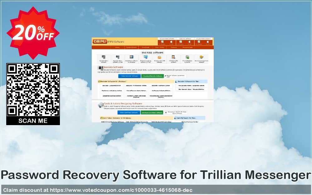 Password Recovery Software for Trillian Messenger Coupon, discount Wide-site discount 2024 Password Recovery Software for Trillian Messenger. Promotion: stirring promo code of Password Recovery Software for Trillian Messenger 2024