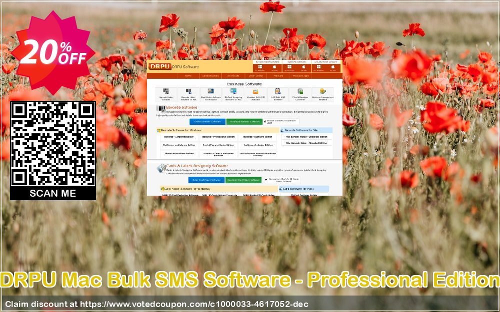 DRPU MAC Bulk SMS Software - Professional Edition voted-on promotion codes