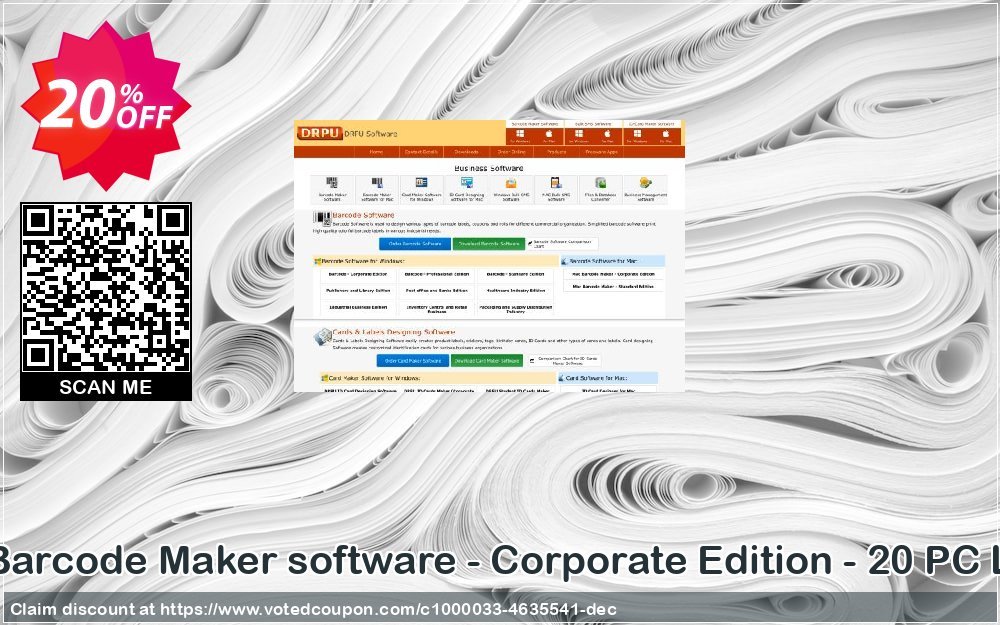 DRPU Barcode Maker software - Corporate Edition - 20 PC Plan Coupon Code Apr 2024, 20% OFF - VotedCoupon