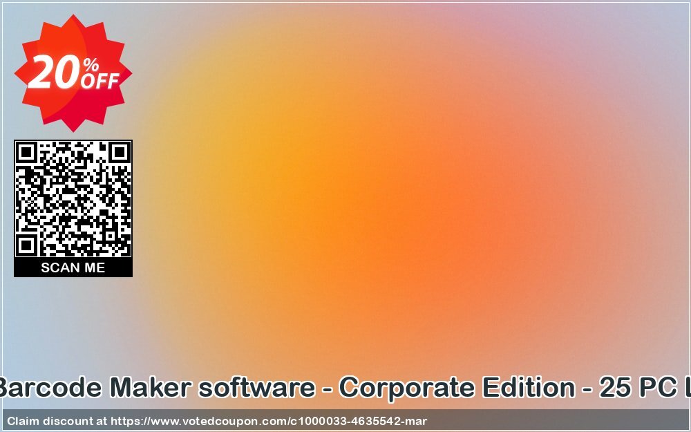 DRPU Barcode Maker software - Corporate Edition - 25 PC Plan Coupon Code Apr 2024, 20% OFF - VotedCoupon