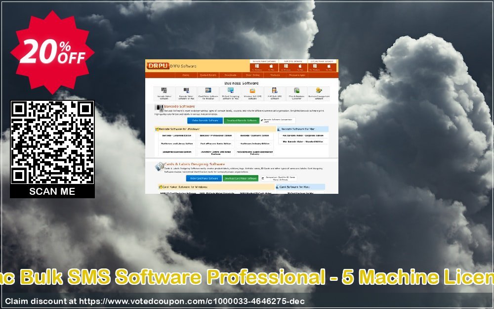 MAC Bulk SMS Software Professional - 5 MAChine Plan Coupon, discount Wide-site discount 2024 Mac Bulk SMS Software Professional - 5 Machine License. Promotion: amazing discounts code of Mac Bulk SMS Software Professional - 5 Machine License 2024