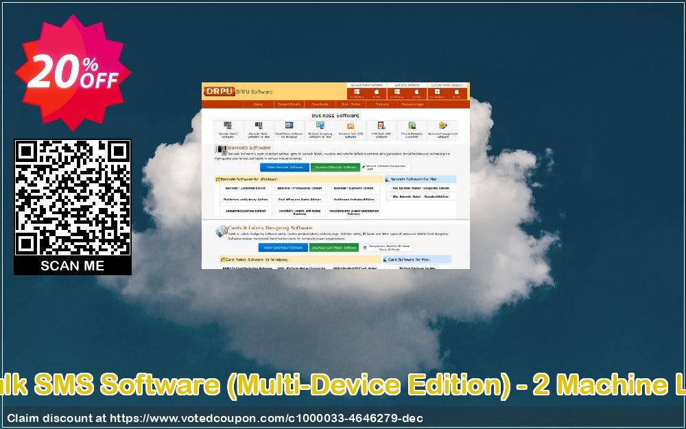 MAC Bulk SMS Software, Multi-Device Edition - 2 MAChine Plan Coupon, discount Wide-site discount 2023 Mac Bulk SMS Software (Multi-Device Edition) - 2 Machine License. Promotion: stirring offer code of Mac Bulk SMS Software (Multi-Device Edition) - 2 Machine License 2023