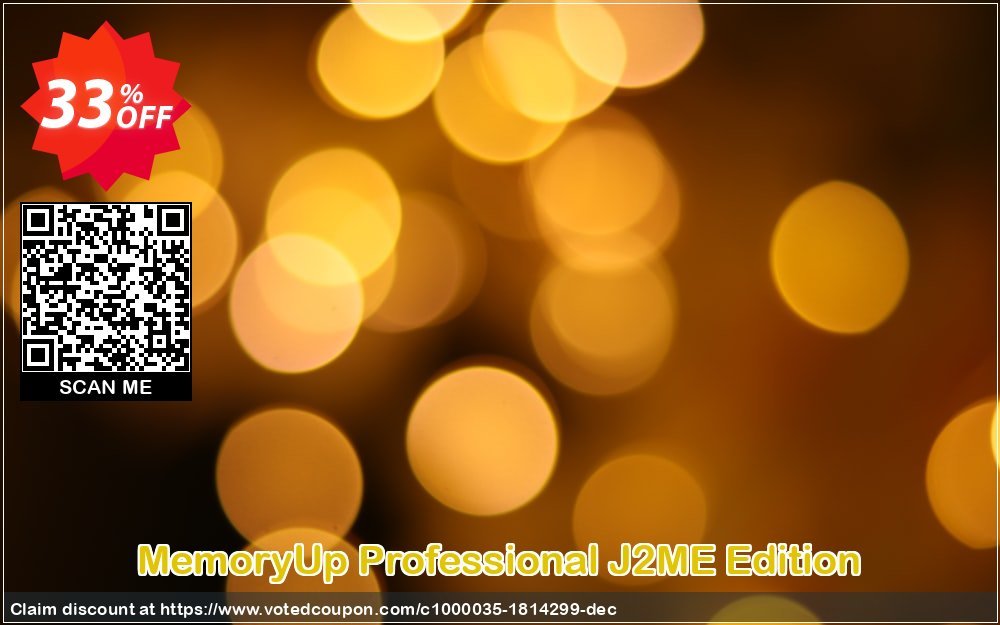 MemoryUp Professional J2ME Edition Coupon, discount 30% Discount. Promotion: super promotions code of MemoryUp Professional J2ME Edition 2023