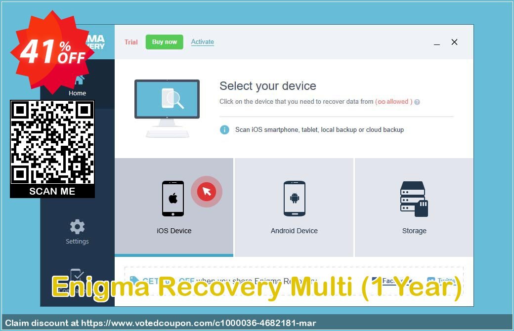 Enigma Recovery Multi, Yearly  Coupon, discount Enigma Recovery - Personal Multi Device (1 Year) Stirring offer code 2024. Promotion: stirring offer code of Enigma Recovery - Multi (1 Year) 2024