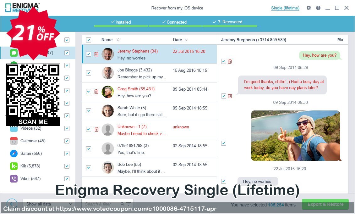 Enigma Recovery Single, Lifetime  voted-on promotion codes