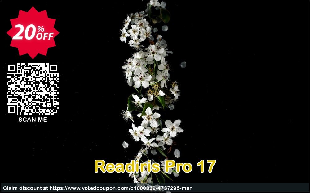 Readiris Pro 17 Coupon, discount Readiris Pro 17 for Windows (PDF and OCR Software) marvelous discounts code 2024. Promotion: marvelous discounts code of Readiris Pro 17 for Windows (PDF and OCR Software) 2024