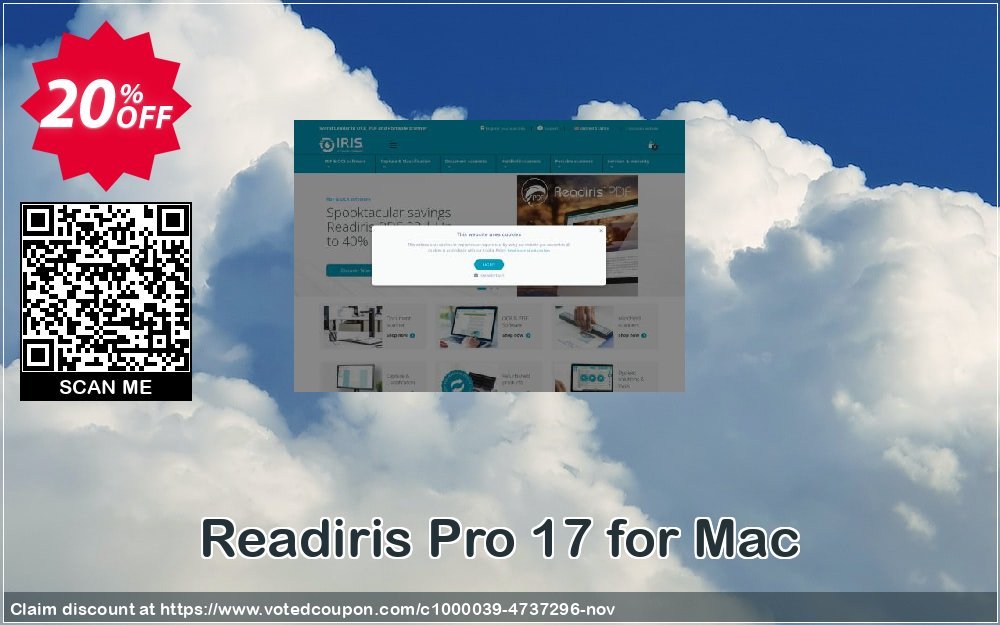 Readiris Pro 17 for MAC Coupon, discount Readiris Pro 17 for Mac (OCR & PDF Software) wondrous promotions code 2023. Promotion: wondrous promotions code of Readiris Pro 17 for Mac (OCR & PDF Software) 2023