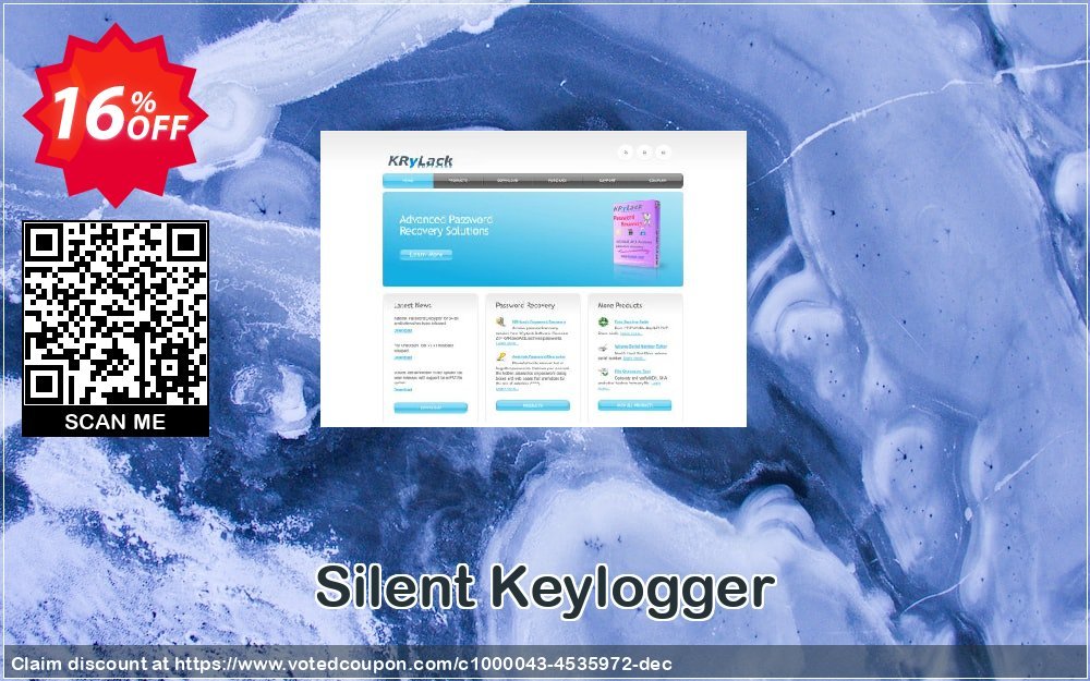 Silent Keylogger Coupon, discount Silent Keylogger 15% off. Promotion: formidable offer code of Silent Keylogger 2023