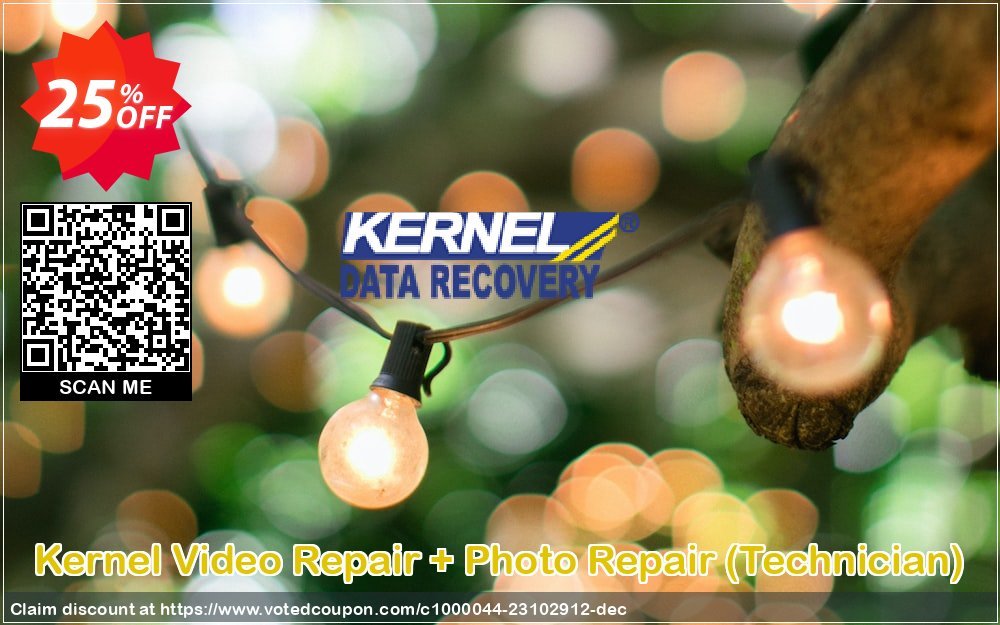 Get 25% OFF Kernel Video Repair, Technician Coupon