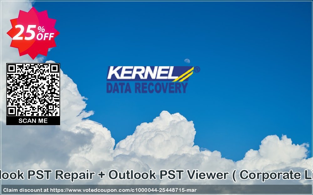 Kernal for Outlook PST Repair + Outlook PST Viewer,  Corporate Licence  Qnt- 3 Coupon Code Apr 2024, 25% OFF - VotedCoupon