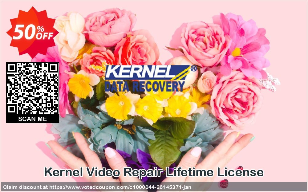 Get 50% OFF Kernel Video Repair Lifetime License Coupon