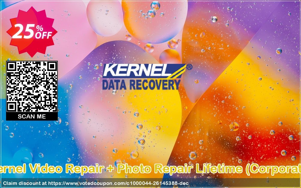 Get 25% OFF Kernel Video Repair Lifetime, Corporate Coupon