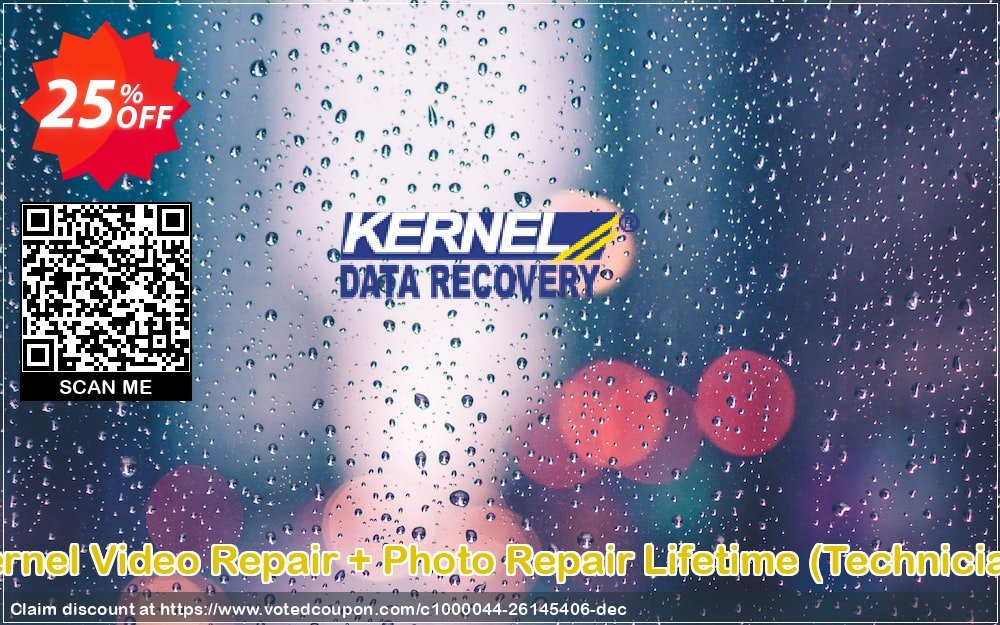 Get 25% OFF Kernel Video Repair Lifetime, Technician Coupon