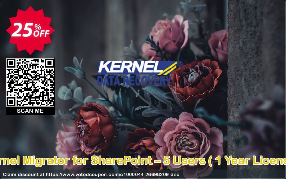 Kernel Migrator for SharePoint – 5 Users,  Yearly Plan   Coupon, discount Kernel Migrator for SharePoint – 5 Users ( 1 Year License ) Staggering deals code 2024. Promotion: Staggering deals code of Kernel Migrator for SharePoint – 5 Users ( 1 Year License ) 2024
