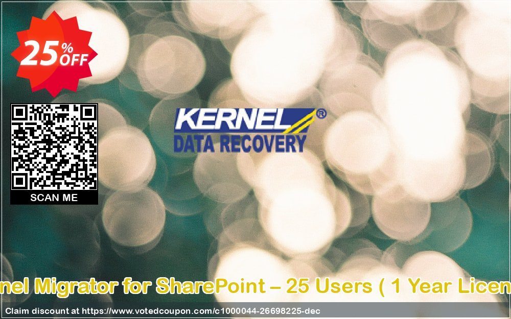 Kernel Migrator for SharePoint – 25 Users,  Yearly Plan   Coupon Code Apr 2024, 25% OFF - VotedCoupon