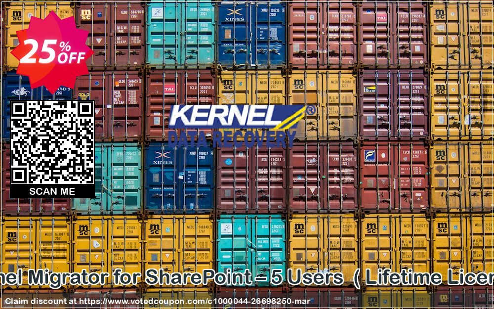 Kernel Migrator for SharePoint – 5 Users ,  Lifetime Plan   Coupon, discount Kernel Migrator for SharePoint – 5 Users  ( Lifetime License ) Exclusive sales code 2024. Promotion: Exclusive sales code of Kernel Migrator for SharePoint – 5 Users  ( Lifetime License ) 2024