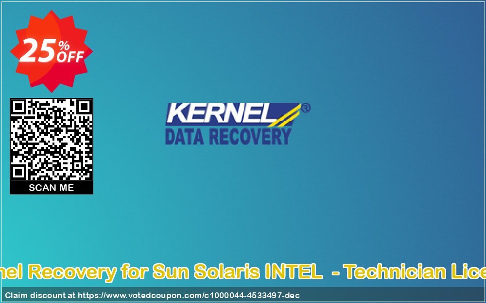Kernel Recovery for Sun Solaris INTEL  - Technician Plan Coupon, discount Kernel Recovery for Sun Solaris INTEL  - Technician License super discounts code 2024. Promotion: super discounts code of Kernel Recovery for Sun Solaris INTEL  - Technician License 2024