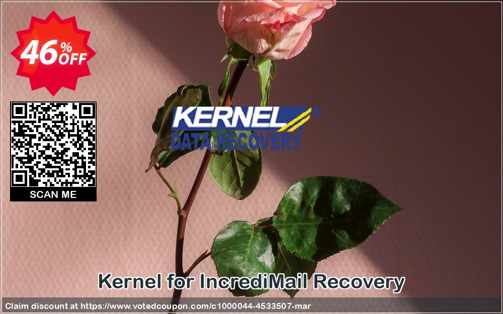 Kernel for IncrediMail Recovery Coupon, discount Kernel Recovery for IncrediMail - Home License staggering deals code 2024. Promotion: staggering deals code of Kernel Recovery for IncrediMail - Home License 2024