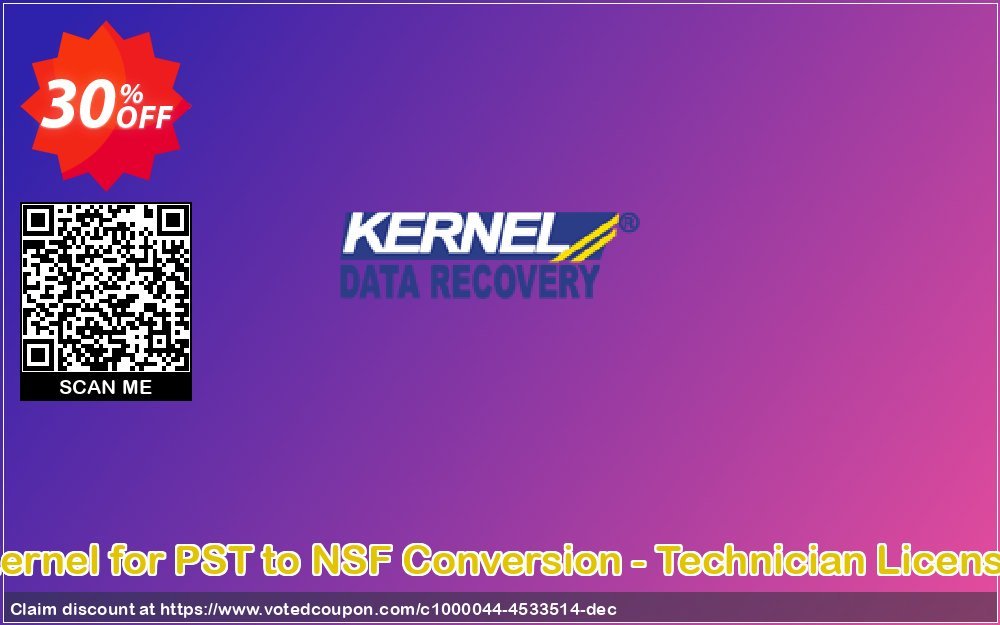 Kernel for PST to NSF Conversion - Technician Plan Coupon, discount Kernel for PST to NSF Conversion - Technician License excellent deals code 2024. Promotion: excellent deals code of Kernel for PST to NSF Conversion - Technician License 2024