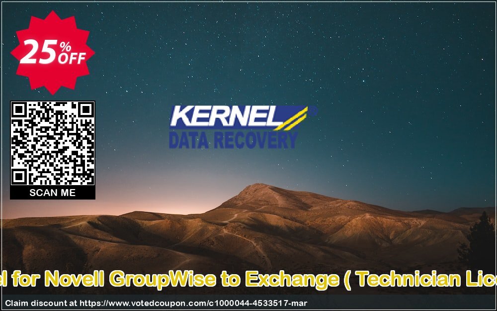 Kernel for Novell GroupWise to Exchange,  Technician Plan   Coupon, discount Kernel for Novell GroupWise to Exchange ( Technician License ) awful promo code 2024. Promotion: awful promo code of Kernel for Novell GroupWise to Exchange ( Technician License ) 2024