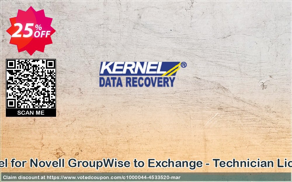 Kernel for Novell GroupWise to Exchange - Technician Plan Coupon, discount Kernel for Novell GroupWise to Exchange - Technician License super sales code 2024. Promotion: super sales code of Kernel for Novell GroupWise to Exchange - Technician License 2024