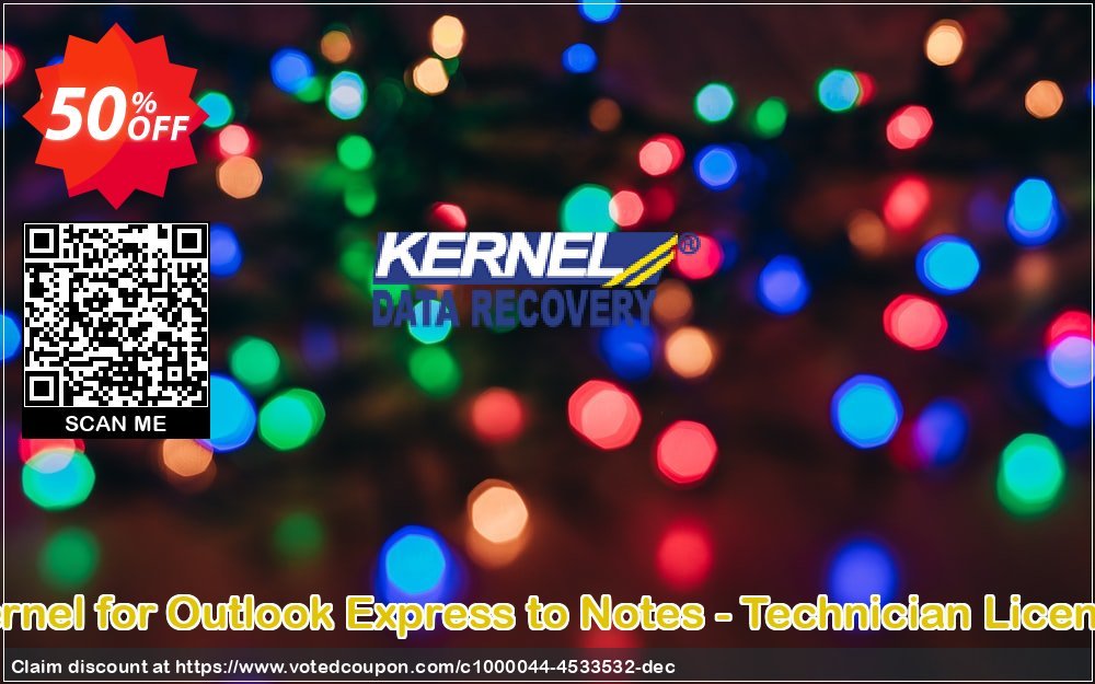 Get 50% OFF Kernel for Outlook Express to Notes - Technician License Coupon