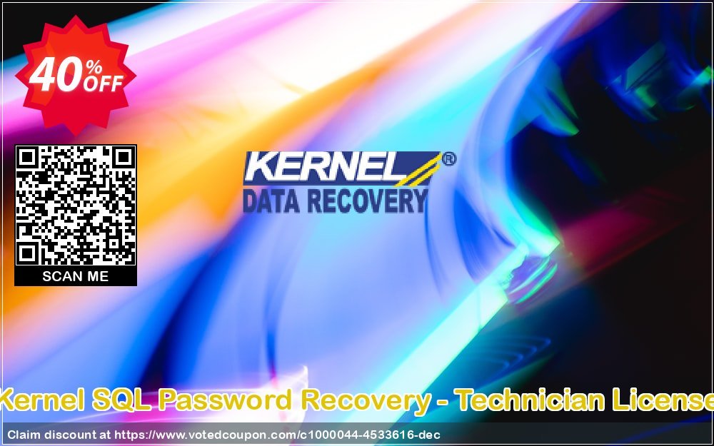 Kernel SQL Password Recovery - Technician Plan Coupon, discount Kernel SQL Password Recovery - Technician License special discounts code 2024. Promotion: special discounts code of Kernel SQL Password Recovery - Technician License 2024
