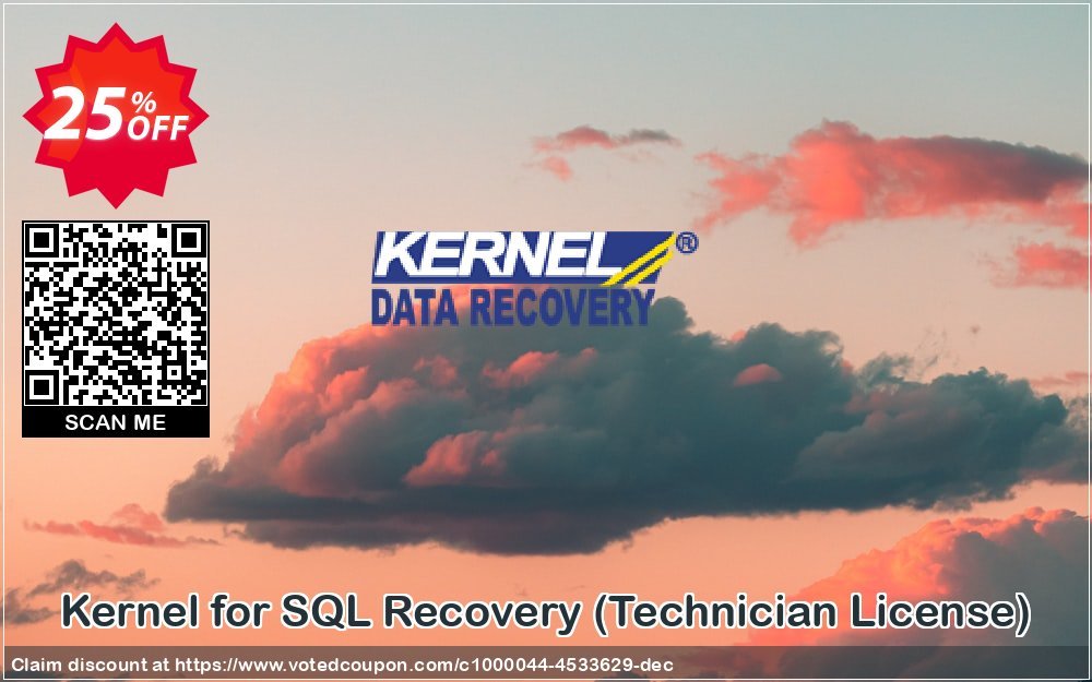 Kernel for SQL Recovery, Technician Plan  Coupon, discount Kernel Recovery for SQL - Technician License excellent promo code 2024. Promotion: excellent promo code of Kernel Recovery for SQL - Technician License 2024