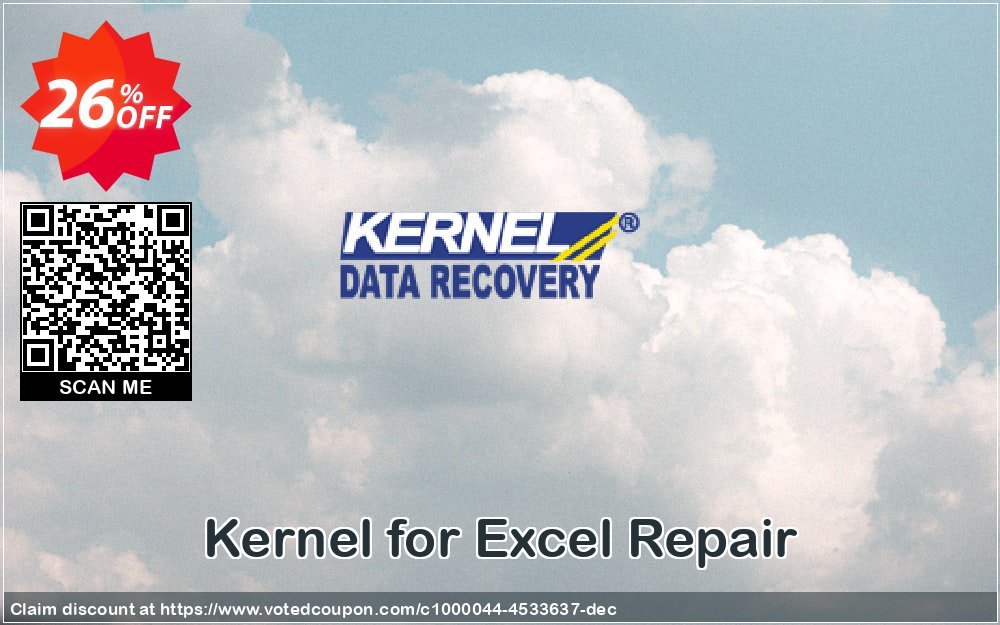 Kernel for Excel Repair Coupon, discount Kernel Recovery for Excel - Home License big discounts code 2023. Promotion: big discounts code of Kernel Recovery for Excel - Home License 2023