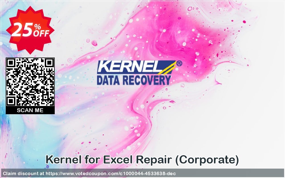 Kernel for Excel Repair, Corporate  Coupon Code Apr 2024, 25% OFF - VotedCoupon